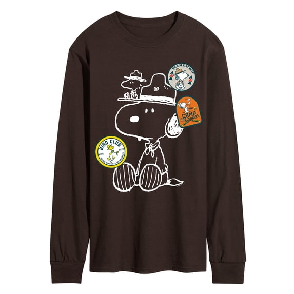 Peanuts - Camper Patches - Men's Long Sleeve Graphic T-Shirt