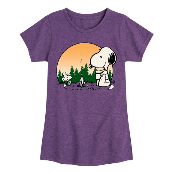 Peanuts - Campfire Mugs - Toddler And Youth Girls Short Sleeve Graphic T-Shirt