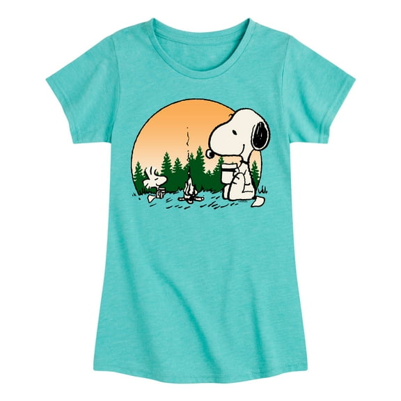 Peanuts - Campfire Mugs - Toddler And Youth Girls Short Sleeve Graphic T-Shirt