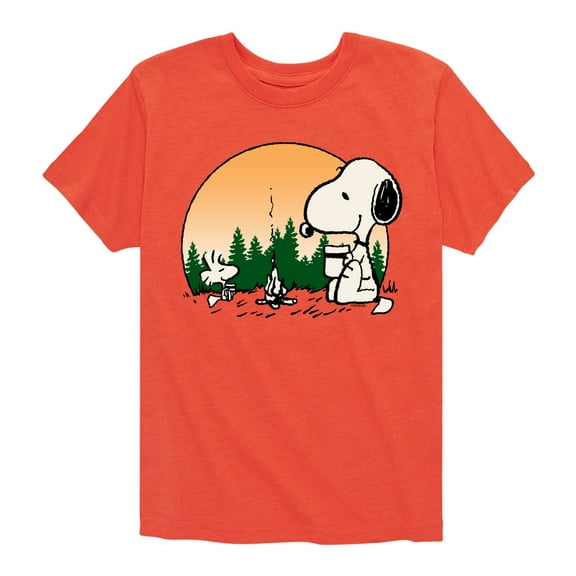 Peanuts - Campfire Mugs - Toddler & Youth Short Sleeve Graphic T-Shirt