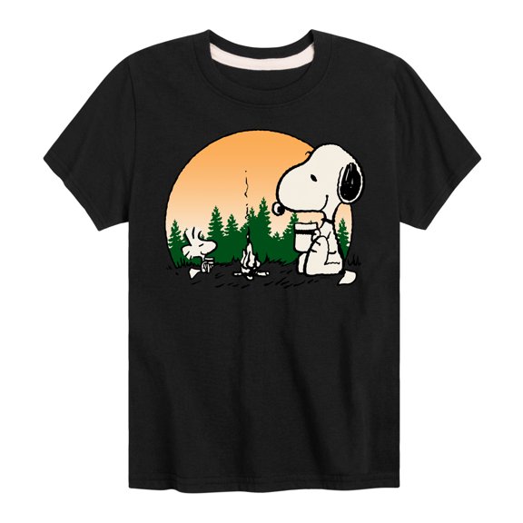 Peanuts - Campfire Mugs - Toddler & Youth Short Sleeve Graphic T-Shirt