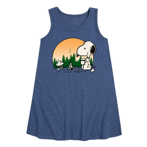 Peanuts - Campfire Mugs - Toddler and Youth Girls A-line Dress