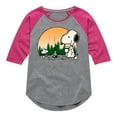 thumbnail image 1 of Peanuts - Campire Mugs - Toddler And Youth Girls Raglan Graphic T-Shirt, 1 of 5