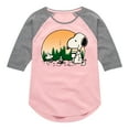 thumbnail image 1 of Peanuts - Campire Mugs - Toddler And Youth Girls Raglan Graphic T-Shirt, 1 of 6