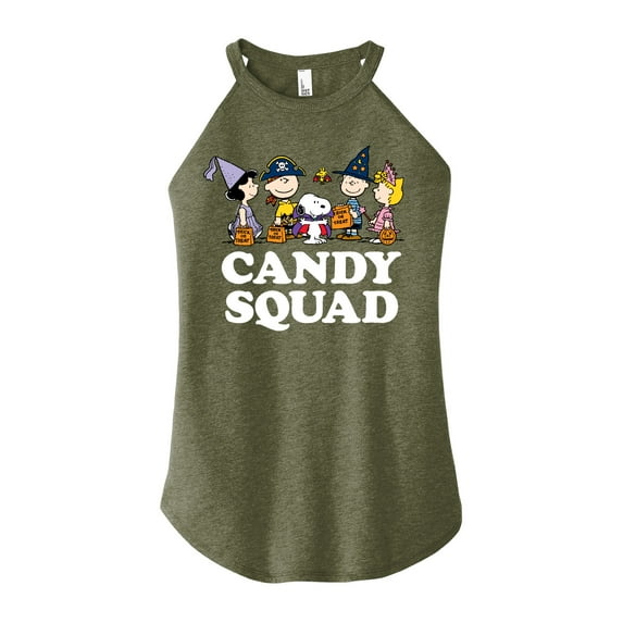 Peanuts - Candy Squad - Juniors High Neck Tank Top