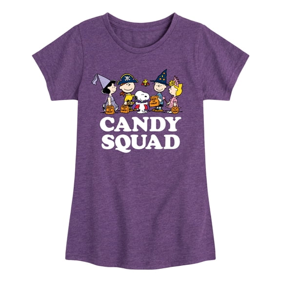 Peanuts - Candy Squad - Toddler And Youth Girls Short Sleeve Graphic T-Shirt