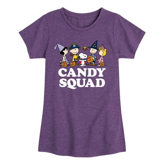 Peanuts - Candy Squad - Toddler And Youth Girls Short Sleeve Graphic T-Shirt
