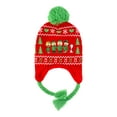 thumbnail image 1 of Peanuts Caroling Ribbed Knit Laplander Hat, 1 of 3