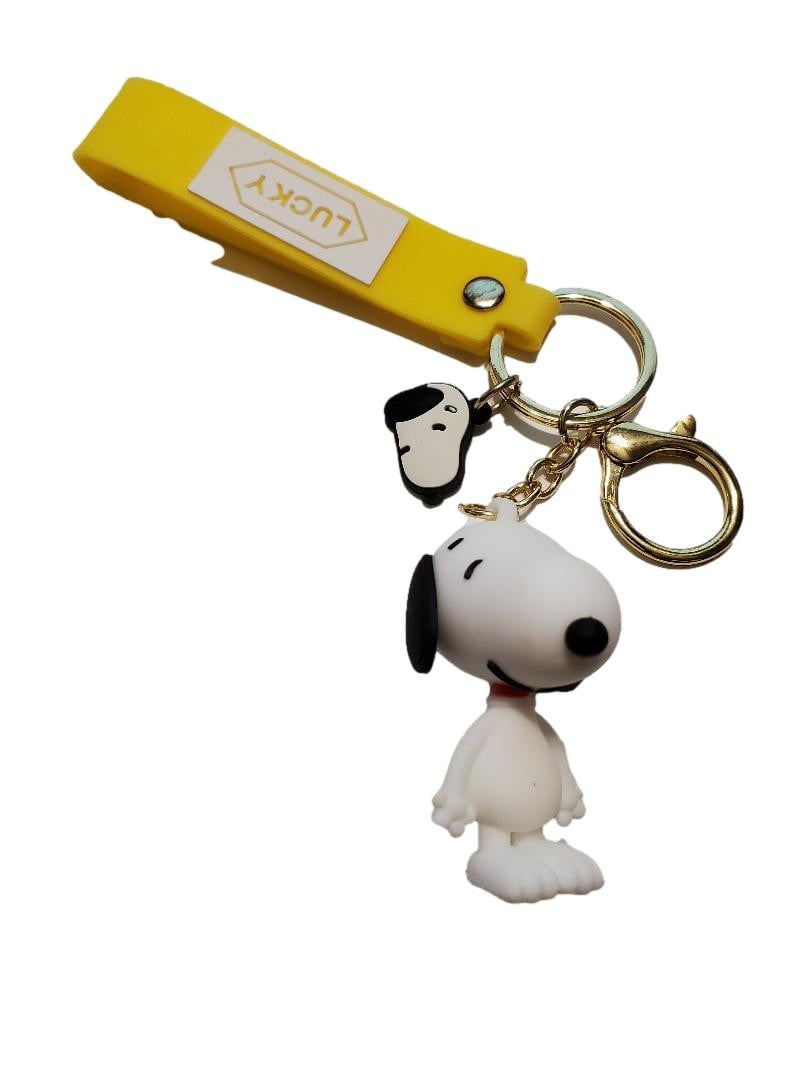 Peanuts Snoopy 4 Plush Keychain Key Chain in Color Yellow