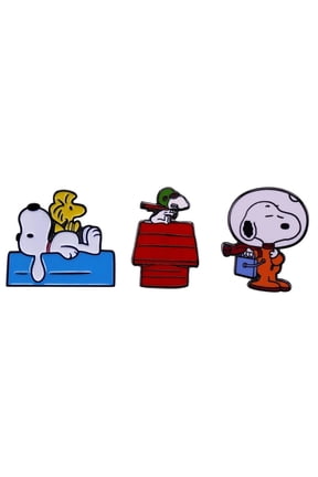 Peanuts Cartoon Dog Set of 3 Enamel Metal Pins