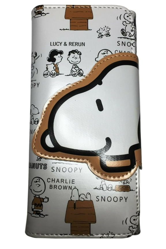 Peanuts Cartoon Dog Snap Close Clutch Wallet