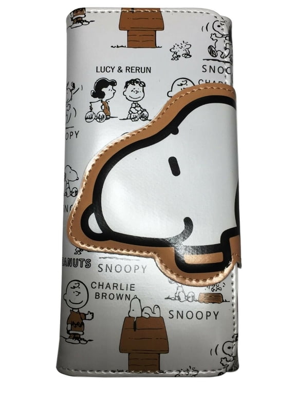 Peanuts Cartoon Dog Snap Close Clutch Wallet