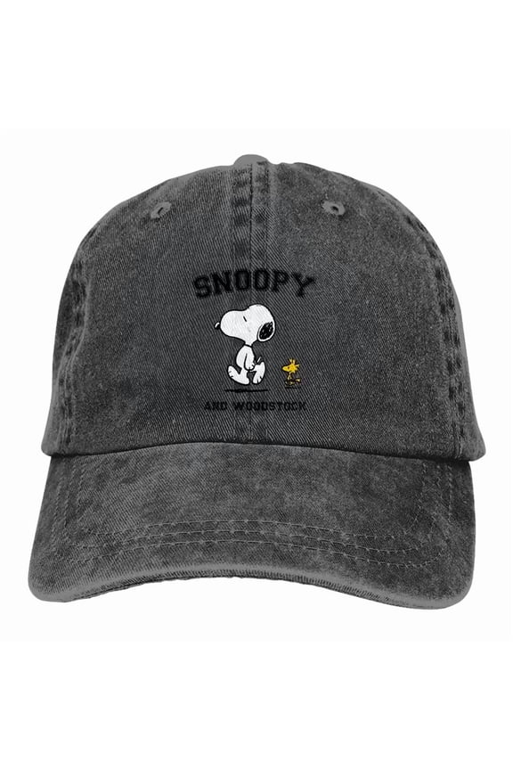 Peanuts Cartoon Dog and Woodstock Adjustable Adult Snapback Baseball Cap Hat