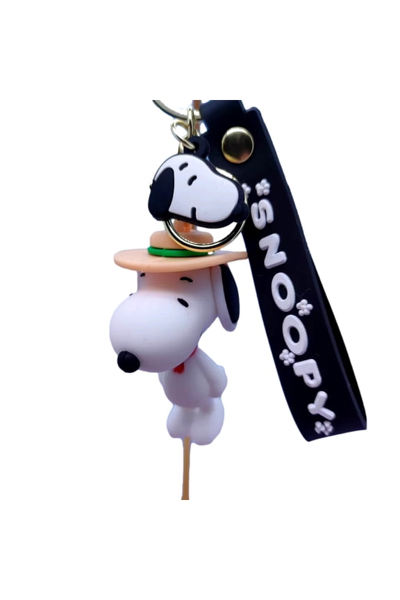 Peanuts Cartoon Dog w/ Top Hat 3D Silicone Charm Keychain