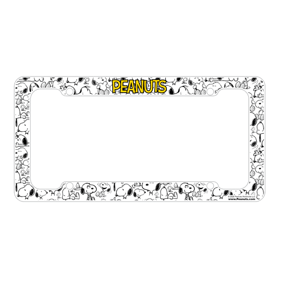 Peanuts Cartoon License Plate Frame (ABS)