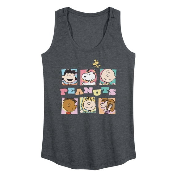 Peanuts - Character Boxes - Women's Racerback Graphic Tank