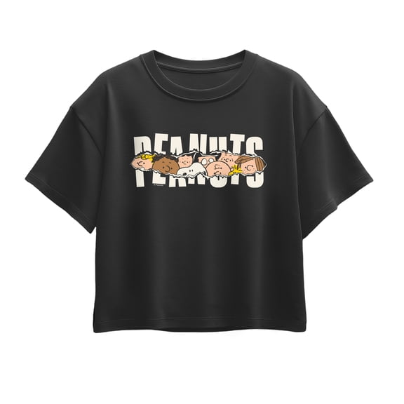 Peanuts - Character Faces Rip - Youth Girls Boxy T-Shirt