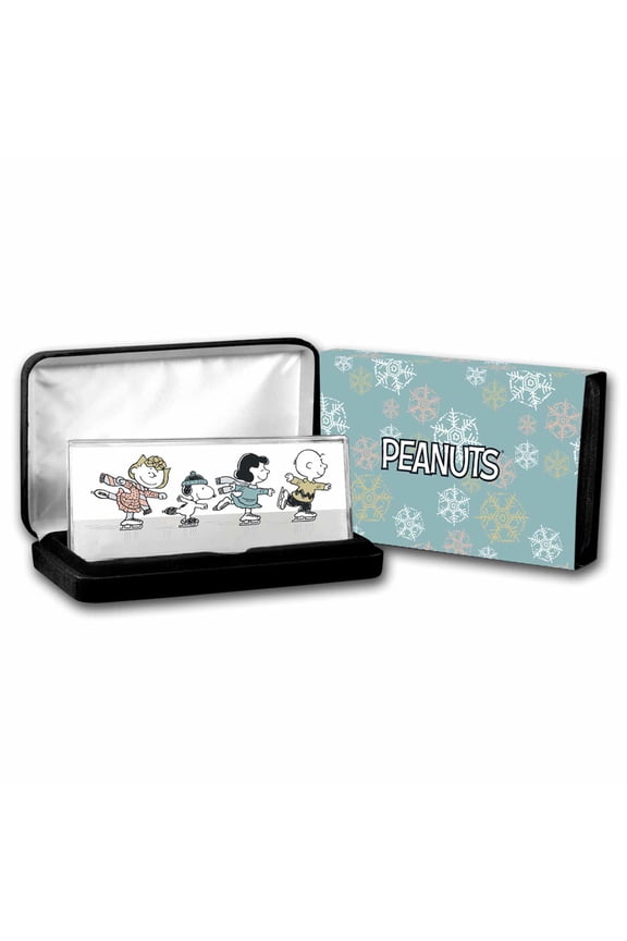 Characters Ice Skating "All Decked Out" 4 oz Silver Bar