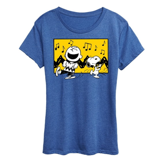 Peanuts - Charlie And Snoopy Dance Time - Women's Short Sleeve Graphic T-Shirt