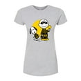 thumbnail image 1 of Peanuts - Charlie And Snoopy Skeleton - Juniors Fitted Graphic T-Shirt, 1 of 6