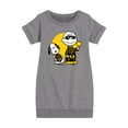 thumbnail image 1 of Peanuts - Charlie And Snoopy Skeleton - Toddler & Youth Girls Fleece Dress, 1 of 6