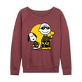 thumbnail image 1 of Peanuts - Charlie And Snoopy Skeleton - Women's Lightweight French Terry Long Sleeve Shirt, 1 of 6