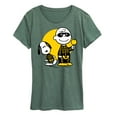 thumbnail image 1 of Peanuts - Charlie And Snoopy Skeleton - Women's Short Sleeve Graphic T-Shirt, 1 of 7