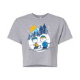 thumbnail image 1 of Peanuts - Charlie Brown And Linus Skiing - Juniors Cropped Cotton Blend T-Shirt, 1 of 6
