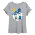 thumbnail image 1 of Peanuts - Charlie Brown And Linus Skiing - Women's Oversized T-Shirt, 1 of 6
