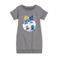 thumbnail image 1 of Peanuts - Charlie Brown And Linus Skiing - Toddler And Youth Girls Fleece Dress, 1 of 6