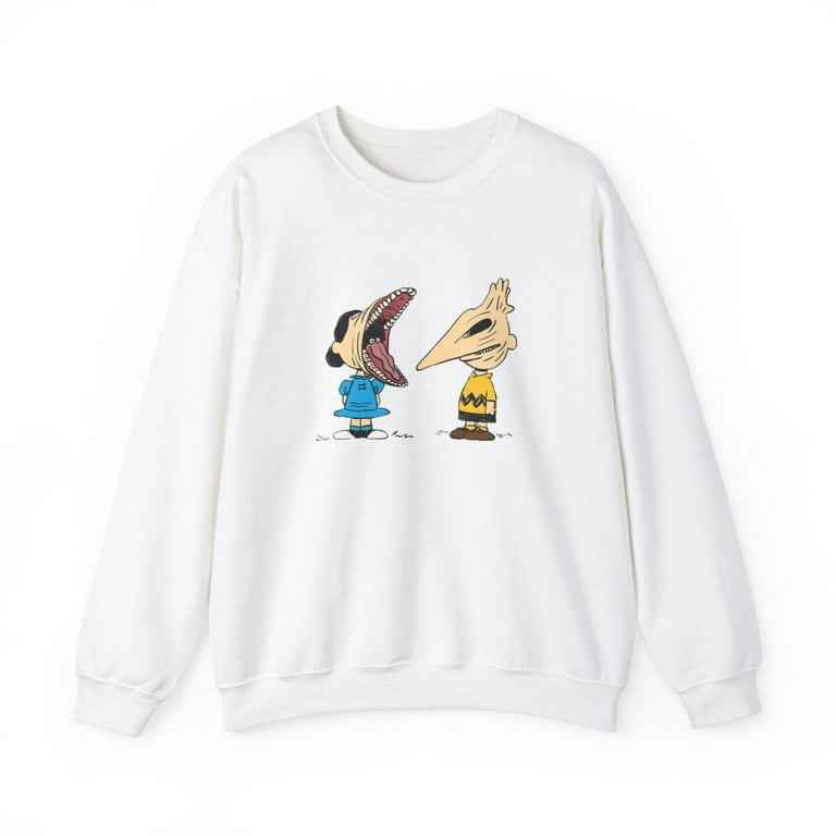 Toantayto Peanuts Charlie Brown Beetlejuice Halloween Sweatshirt Light Pink Color Size L Adult Unisex Size Large
