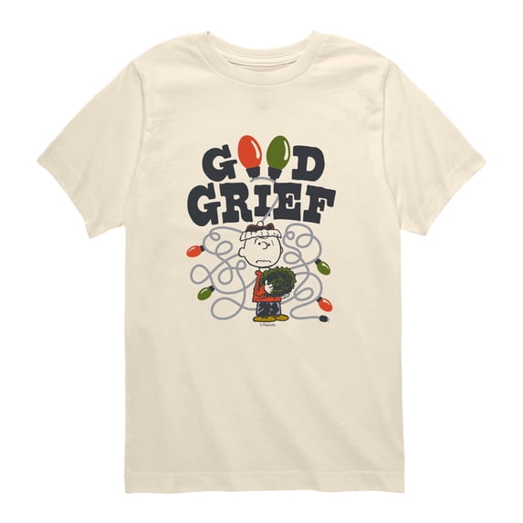 Peanuts - Charlie Brown Christmas Good Grief Toddler Boys' Toddler Short Sleeve Graphic T-Shirt