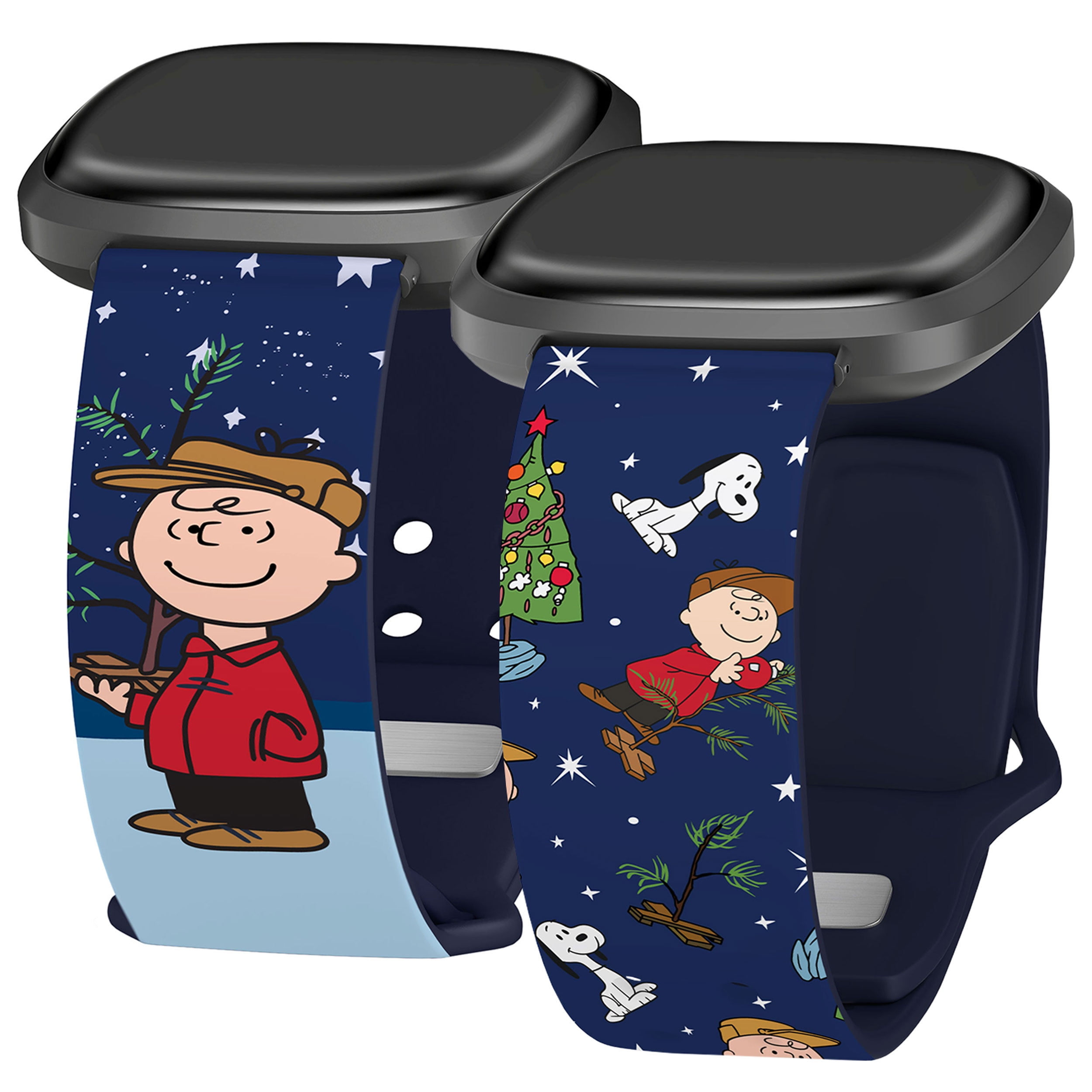 Peanuts Charlie Brown Christmas HD Unisex Watch Band for Fitbit Versa 3 & Sense (Short Charlie's Tree) by Affinity Bands