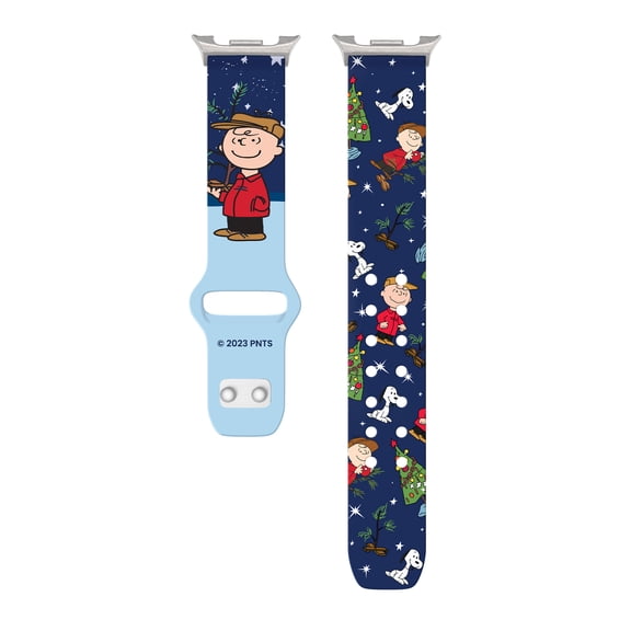 Peanuts Charlie Brown Christmas HD Unisex Watch Band for Samsung Galaxy Watch 8 (Wide Short Charlie's Tree) by Affinity Bands
