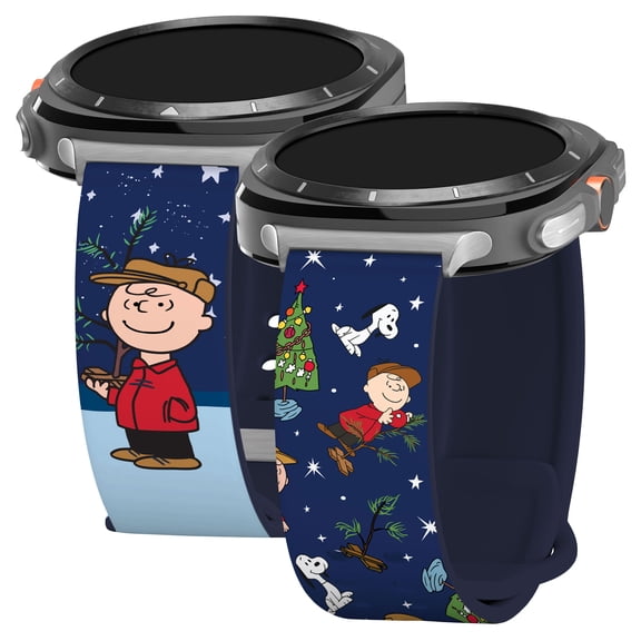 Peanuts Charlie Brown Christmas HD Unisex Watch Band for Samsung Galaxy Watch Ultra 47mm (Short Charlie's Tree) by Affinity Bands