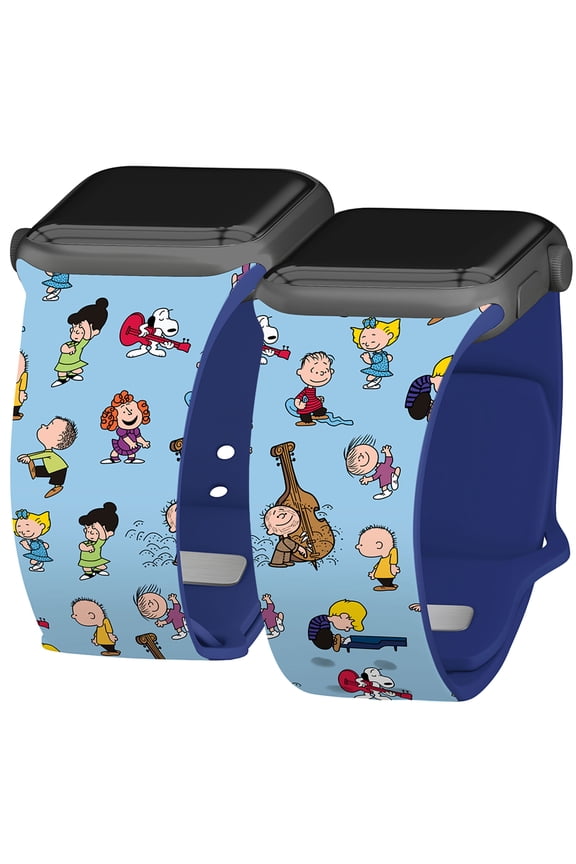 Peanuts Charlie Brown Christmas HD Watch Band for Apple Watch - 38/40/41mm(42mm Series 10/11) Long Dancing Scene by Affinity Bands