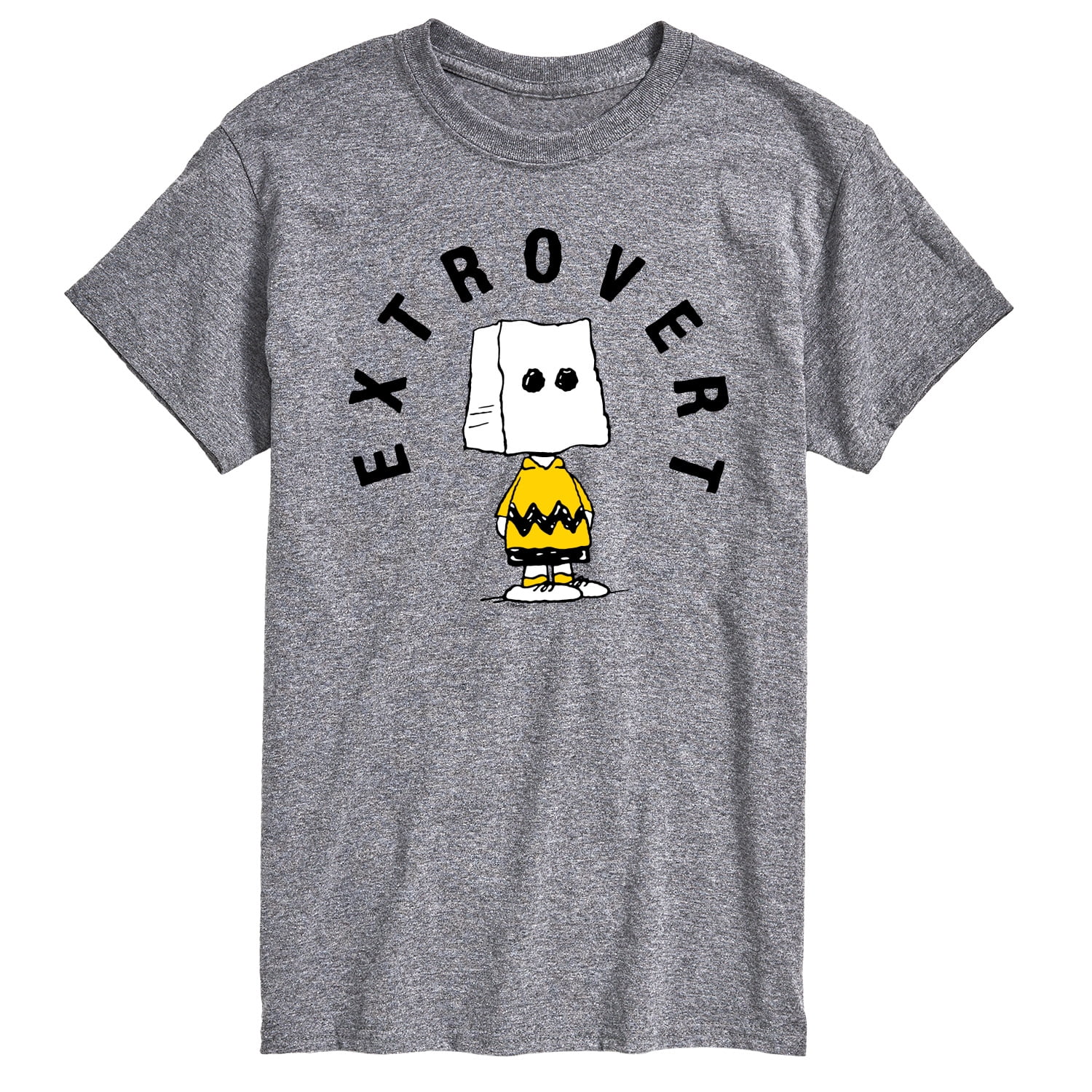 Peanuts - Charlie Brown Extrovert - Men's Short Sleeve Graphic T-Shirt ...