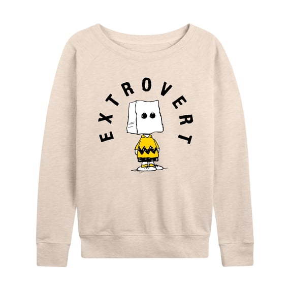 Peanuts - Charlie Brown Extrovert - Women's French Terry Long Sleeve Shirt