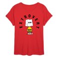 thumbnail image 1 of Peanuts - Charlie Brown Extrovert - Women's Oversized Graphic T-Shirt, 1 of 4