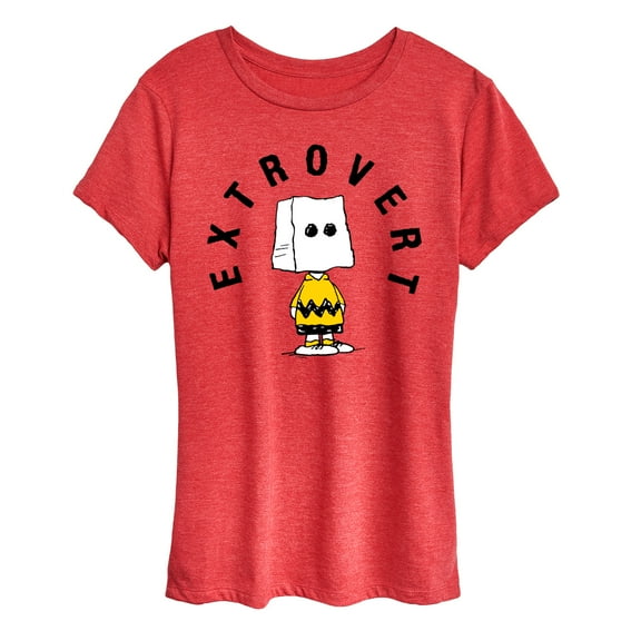 Peanuts - Charlie Brown Extrovert - Women's Short Sleeve Graphic T-Shirt