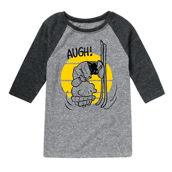 Peanuts - Charlie Brown Flip - Toddler & Youth Raglan Graphic T-Shirt