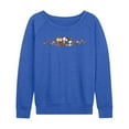 thumbnail image 1 of Peanuts - Charlie Brown & Friends Flowers - Women's French Terry Long Sleeve Pullover, 1 of 4