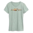 thumbnail image 1 of Peanuts - Charlie Brown & Friends Flowers - Women's Short Sleeve Graphic T-Shirt, 1 of 4
