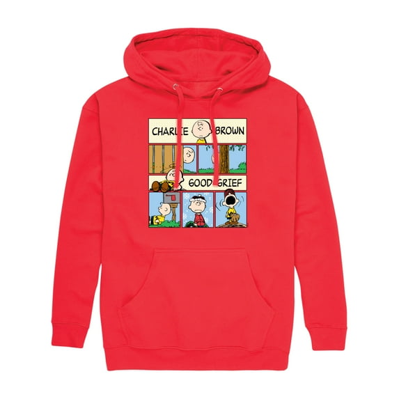 Peanuts - Charlie Brown Good Grief Comic - Men's Pullover Hoodie
