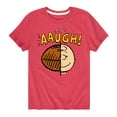 thumbnail image 1 of Peanuts - Charlie Brown Half Football Head - Toddler And Youth Short Sleeve Graphic T-Shirt, 1 of 5