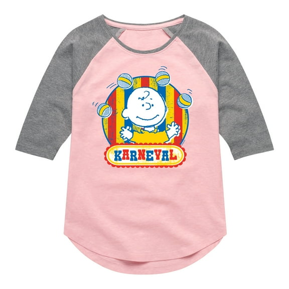 Peanuts - Charlie Brown Karneval - Toddler & Youth Girls Raglan Graphic T-Shirt