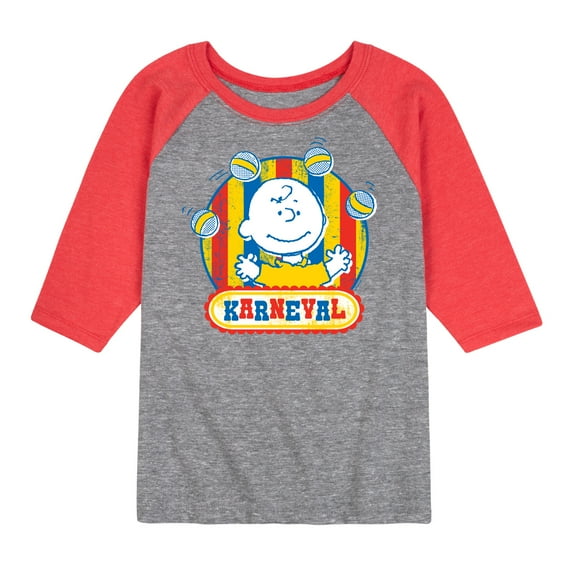 Peanuts - Charlie Brown Karneval - Toddler & Youth Raglan Graphic T-Shirt