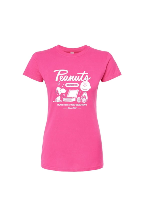 - Charlie Brown Records - Juniors Fitted Graphic T-Shirt