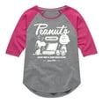 thumbnail image 1 of Peanuts - Charlie Brown Records - Toddler & Youth Girls Raglan Graphic T-Shirt, 1 of 6