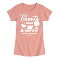 thumbnail image 1 of Peanuts - Charlie Brown Records - Toddler & Youth Girls Short Sleeve Graphic T-Shirt, 1 of 6